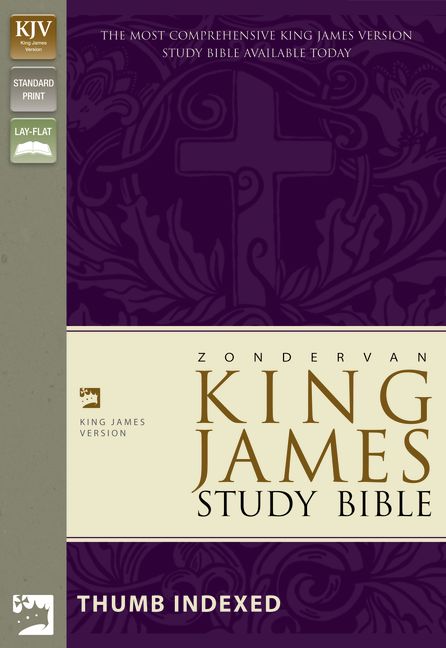 KJV Zondervan Study Bible, Bonded Leather, Burgundy, Indexed, Red Letter Edition