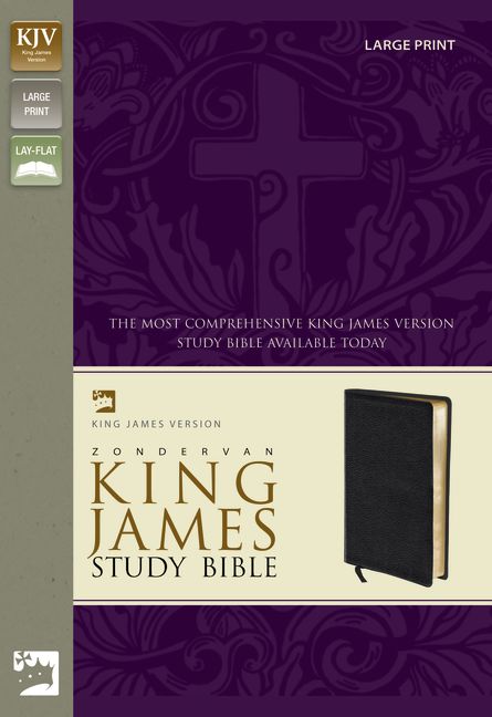 KJV Zondervan Study Bible, Large Print, Bonded Leather, Black