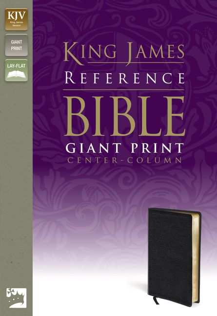 KJV, Reference Bible, Giant Print, Bonded Leather, Black, Red Letter Edition
