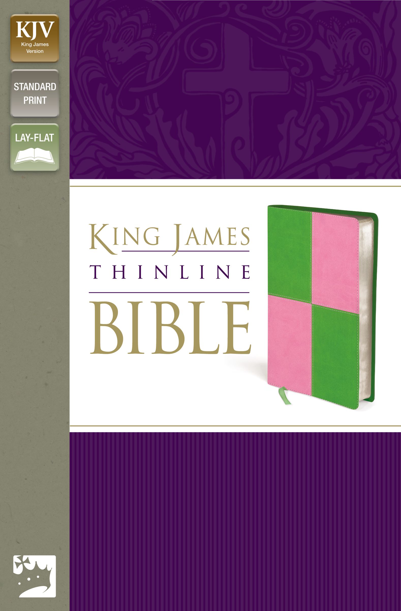 KJV, Thinline Bible, Imitation Leather, Green/Pink, Red Letter Edition
