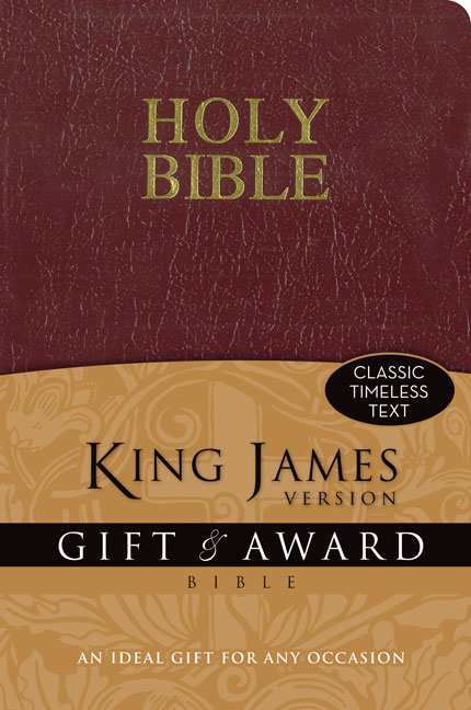 KJV, Gift and Award Bible, Imitation Leather, Burgundy, Red Letter Edition