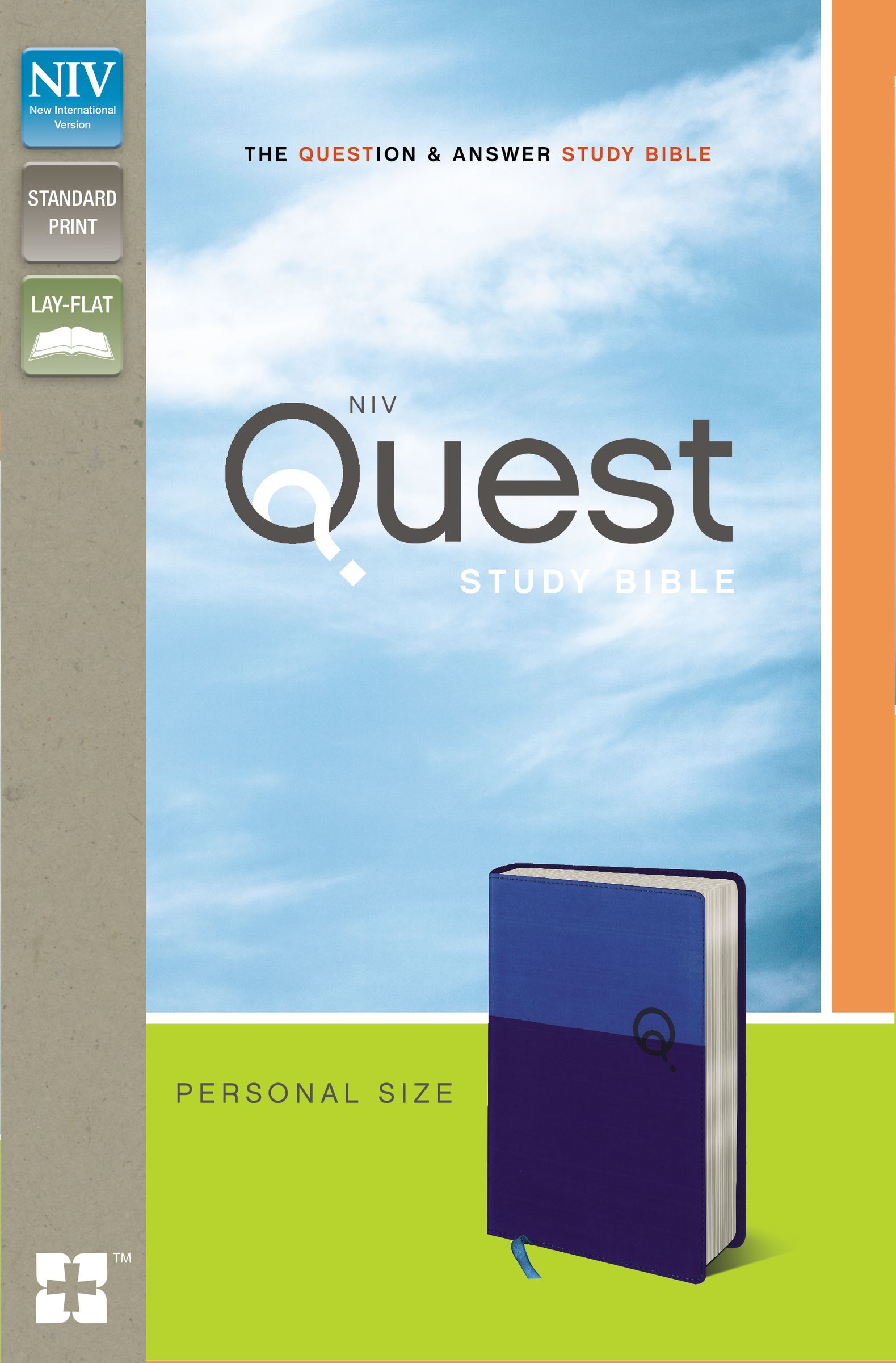 NIV, Quest Study Bible, Personal Size, Leathersoft, Blue