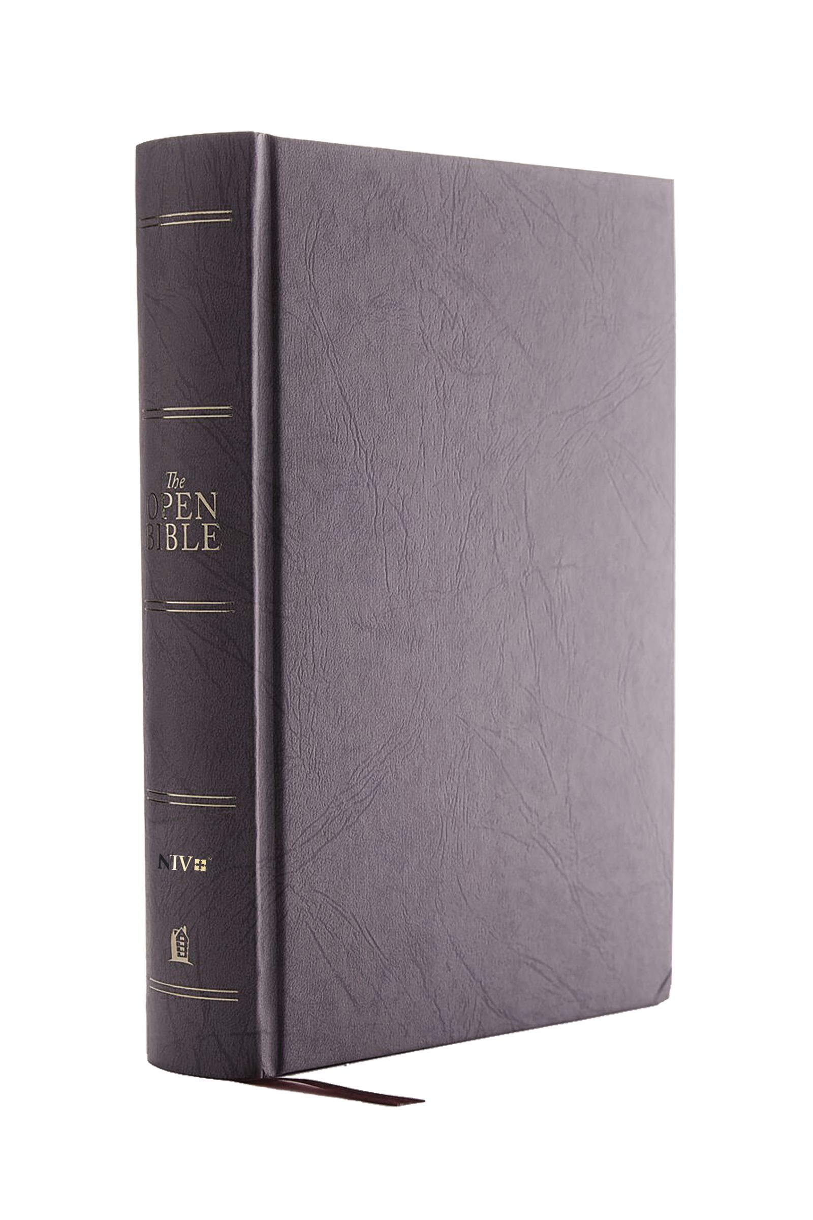 The  NIV, Open Bible, Hardcover, Gray, Red Letter, Comfort Print
