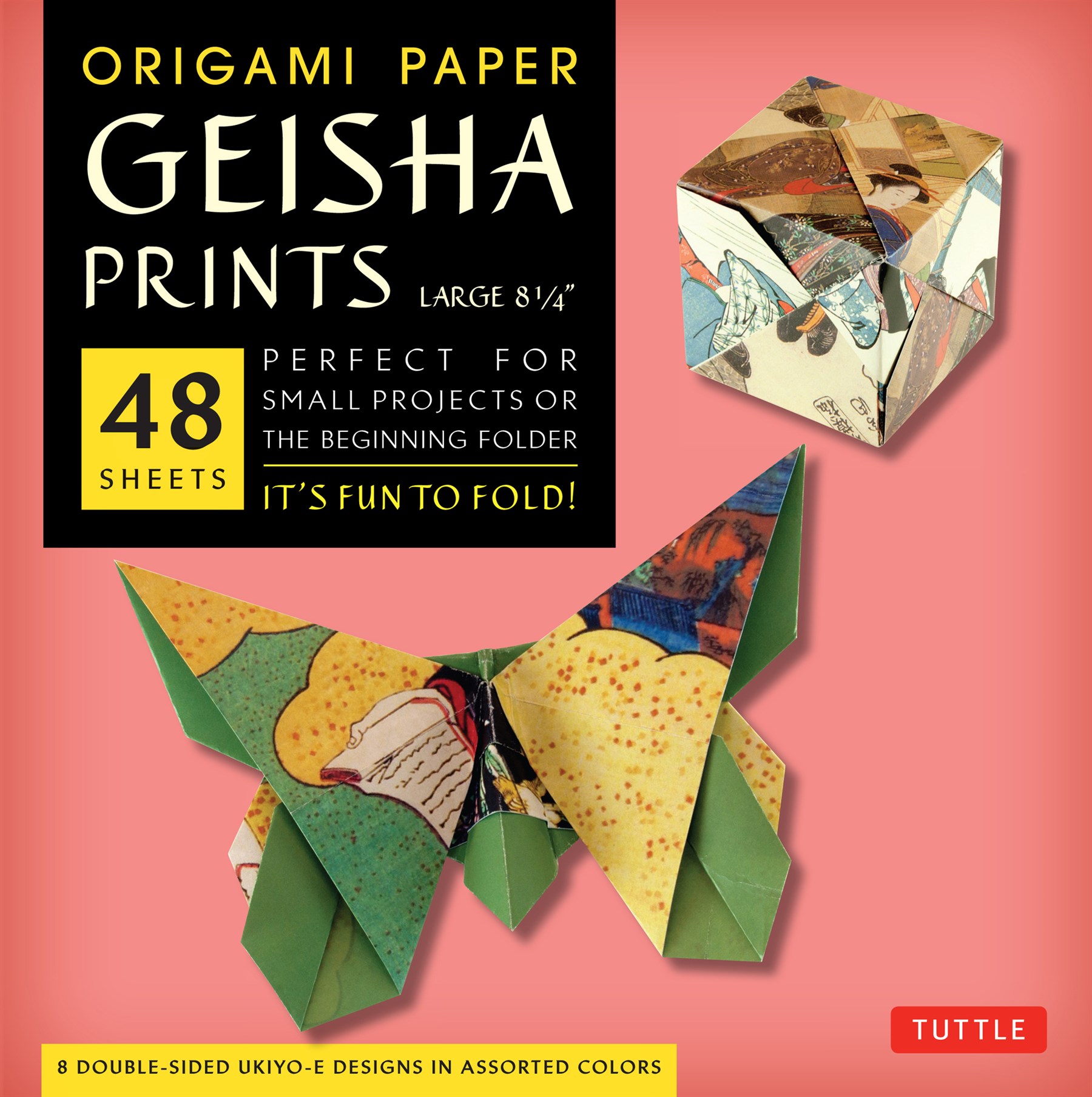 Origami Paper - Geisha Prints - Large 8 1/4" - 48 Sheets