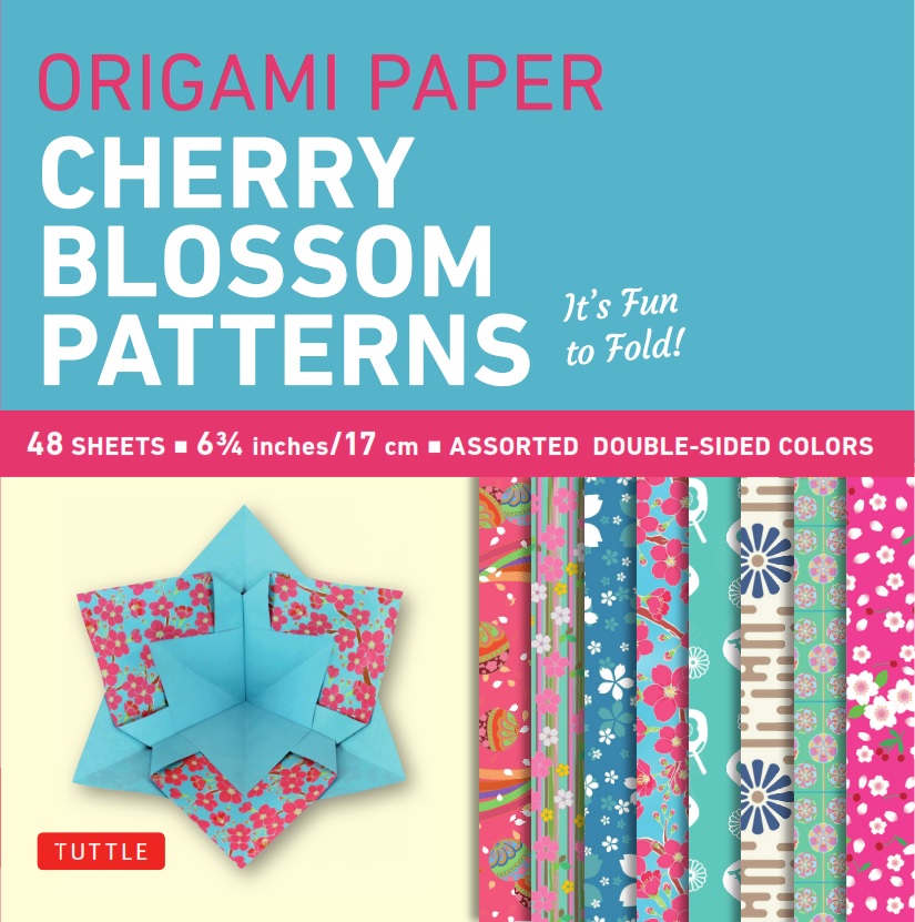 Origami Paper- Cherry Blossom Prints- Small 6 3/4" 48 sheets