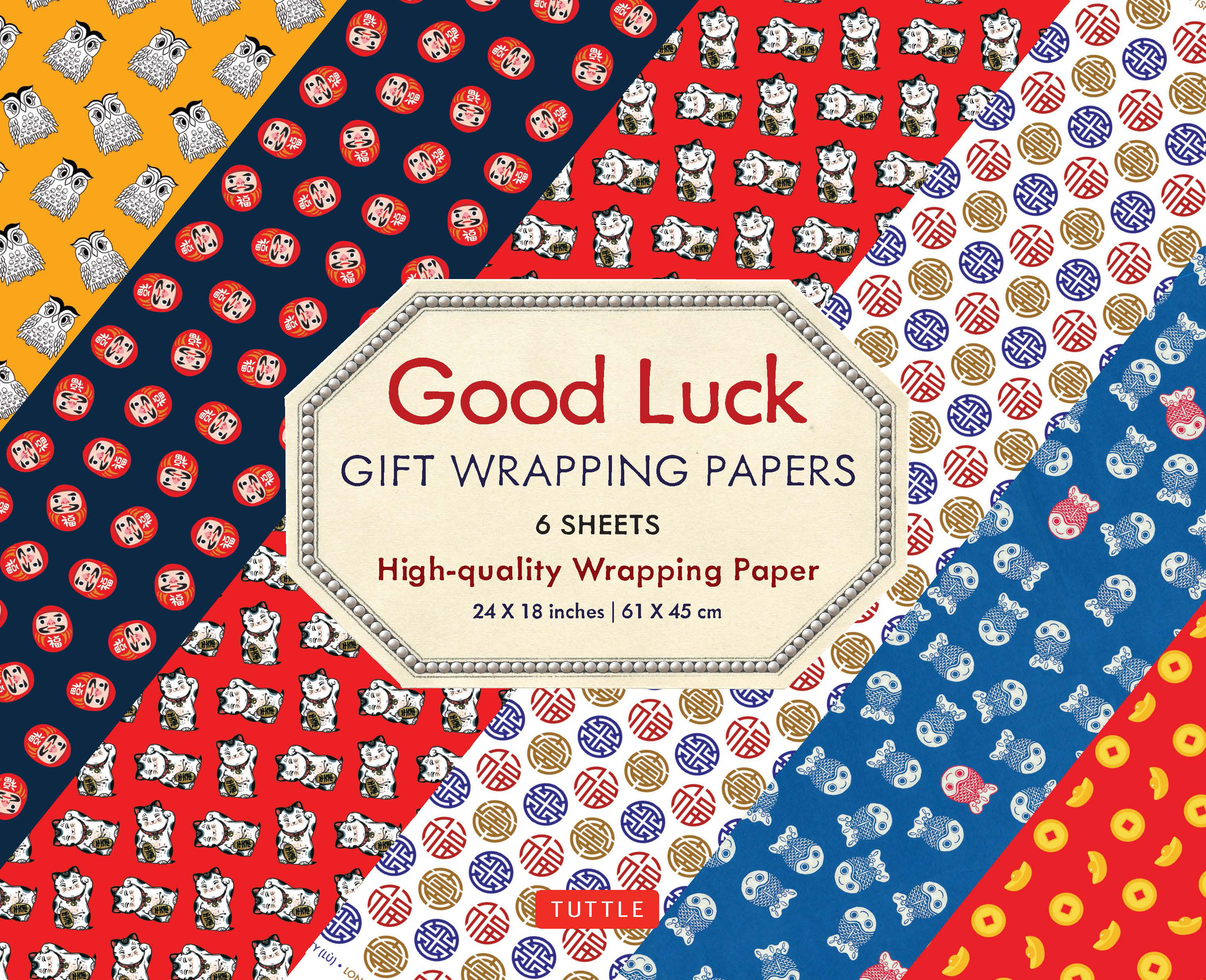 Good Luck Gift Wrapping Papers 6 sheets