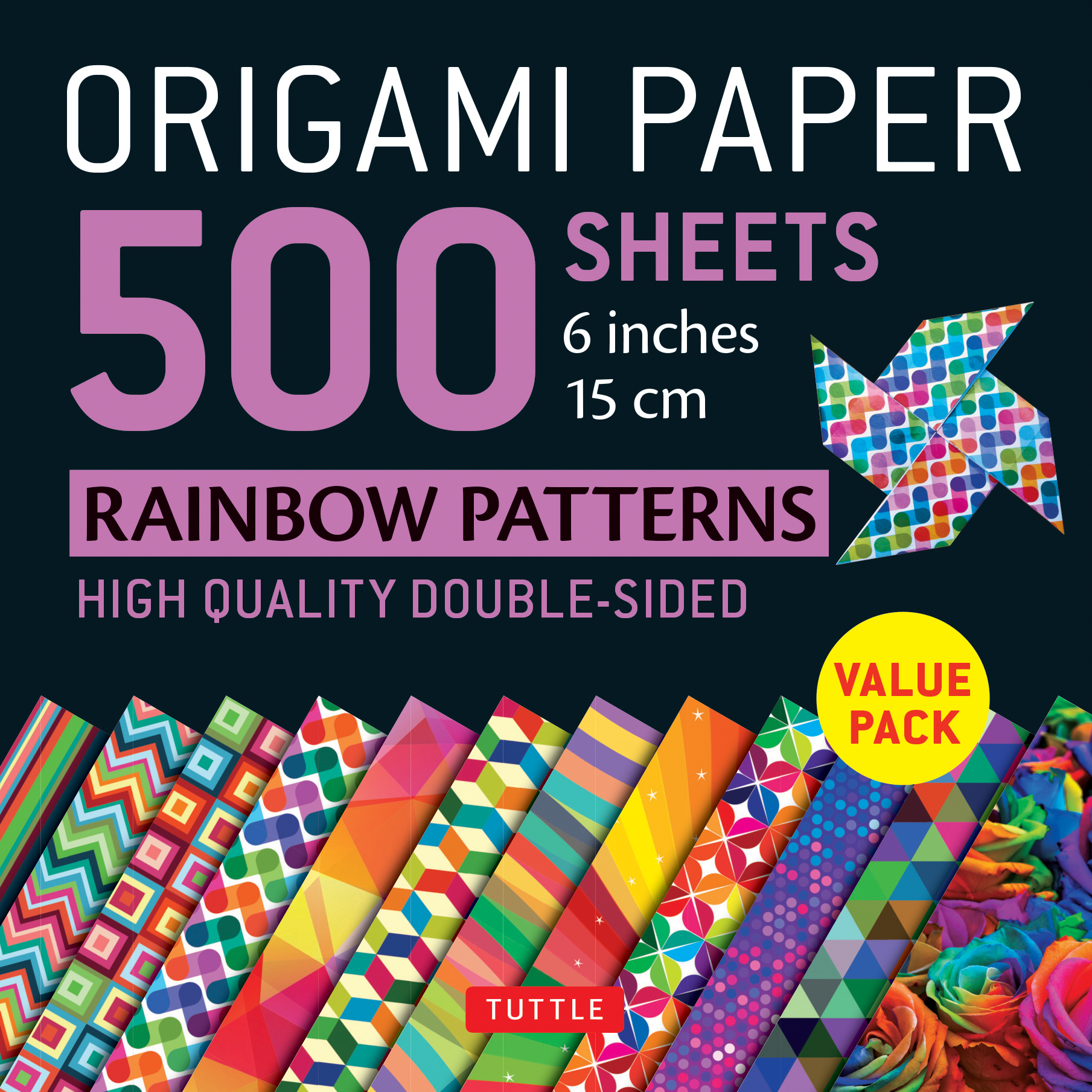 Origami Paper 500 sheets Rainbow Patterns 6" (15 cm)