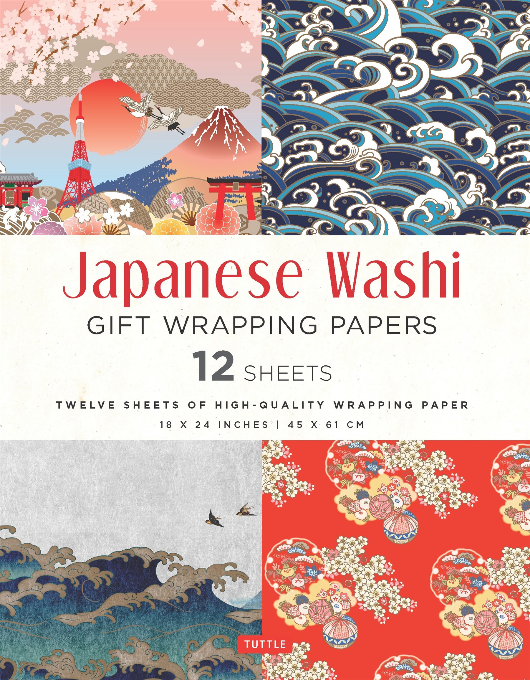 Japanese Washi Gift Wrapping Papers 12 Sheets