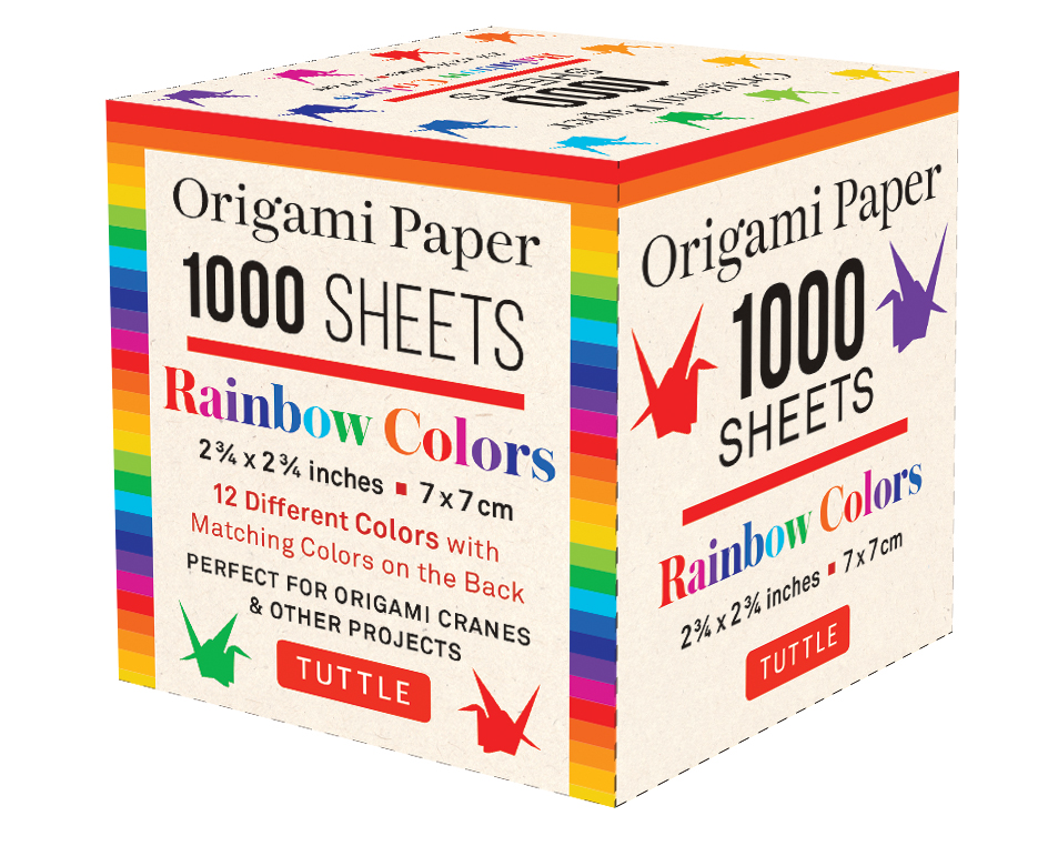 Origami Paper Rainbow Colors 1,000 sheets 2 3/4 in (7 cm)