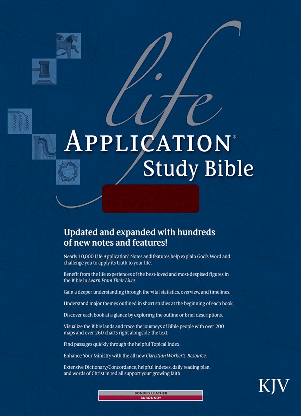 KJV Life Application Study Bible, Second Edition (Red Letter, Bonded Leather, Burgundy/maroon, Indexed)