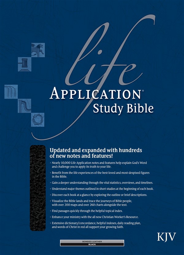 KJV Life Application Study Bible, Second Edition (Red Letter, Bonded Leather, Black, Indexed)