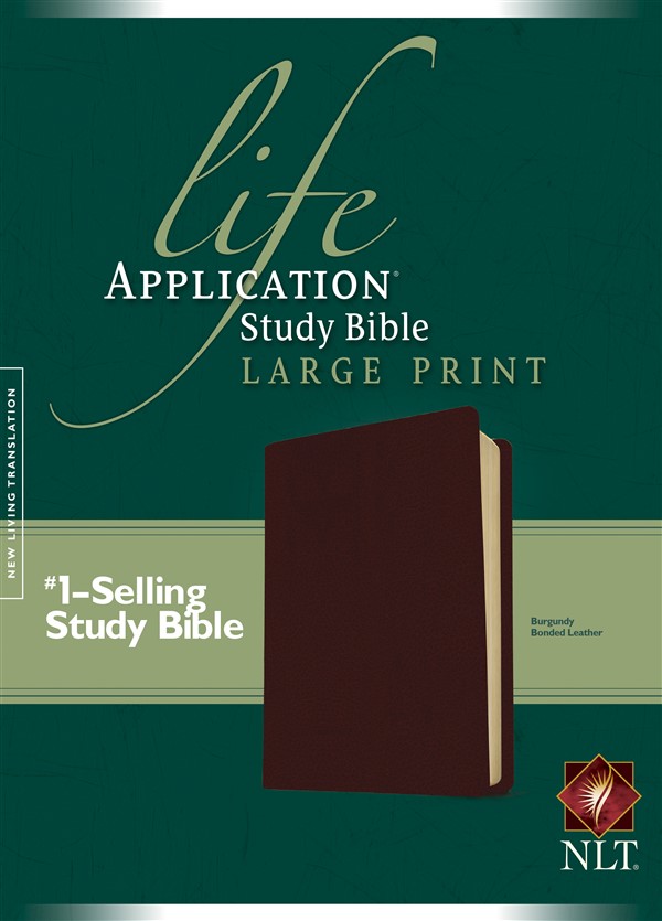NLT Life Application Study Bible, Second Edition, Large Print (Red Letter, Bonded Leather, Burgundy/maroon)