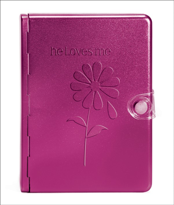 Metal Bible NLT: He Loves Me (Metal, Pink)