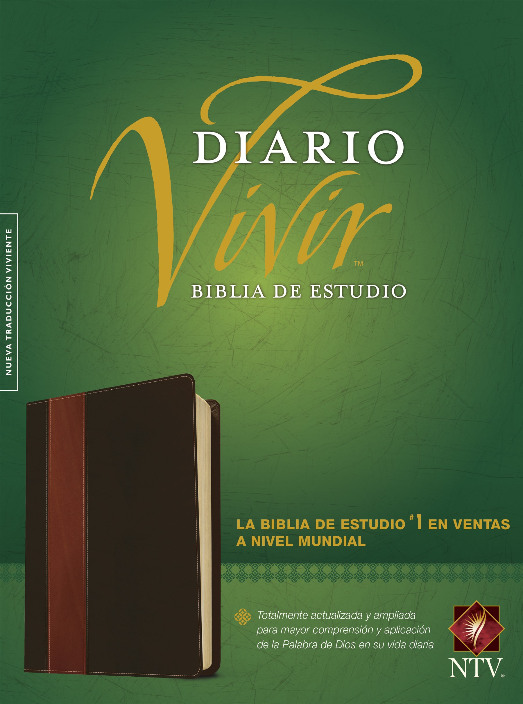 Biblia de estudio del diario vivir NTV (Letra Roja, SentiPiel, Café/Café claro)