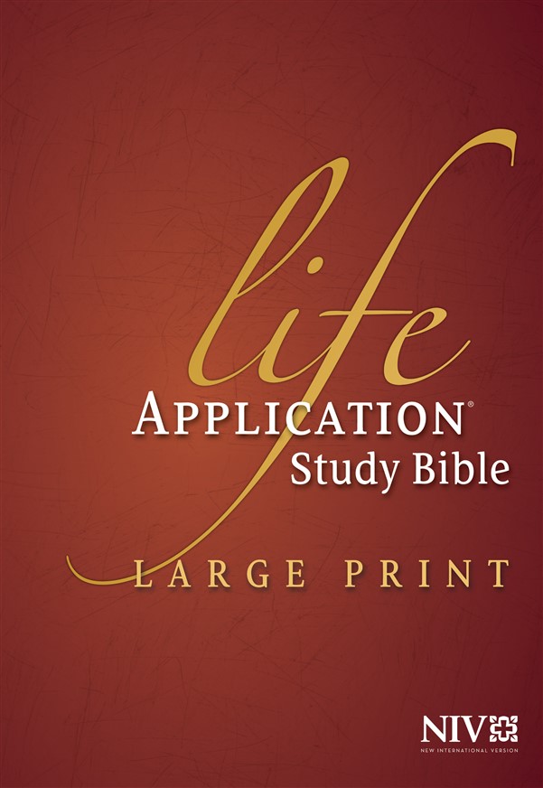 NIV Life Application Study Bible, Second Edition, Large Print (Red Letter, Hardcover, Indexed)