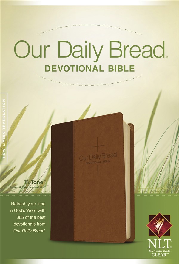 Our Daily Bread Devotional Bible NLT, TuTone (LeatherLike, Brown/Tan)