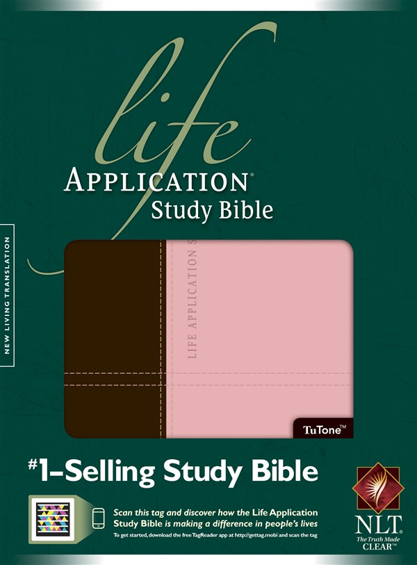NLT Life Application Study Bible, Second Edition, TuTone (Red Letter, LeatherLike, Dark Brown/Pink, Indexed)