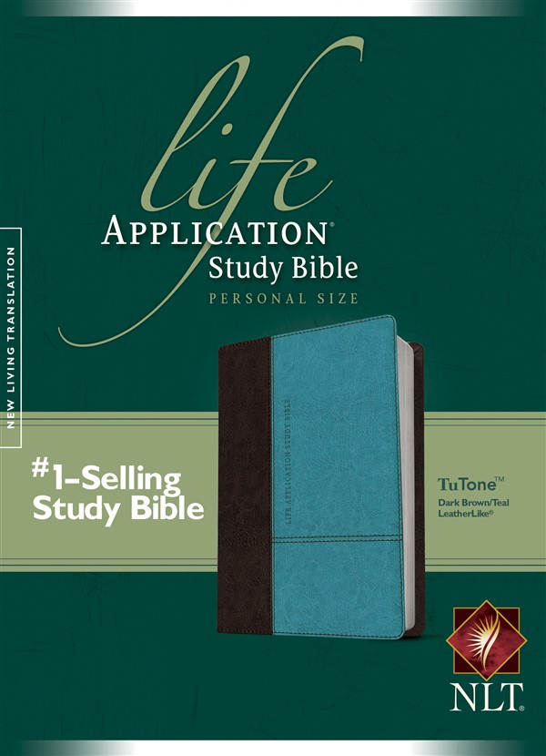NLT Life Application Study Bible, Second Edition, Personal Size (LeatherLike, Dark Brown/Teal)