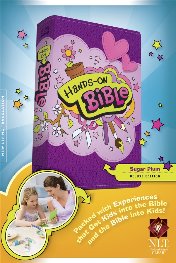 Hands-On Bible NLT (LeatherLike, Plum)