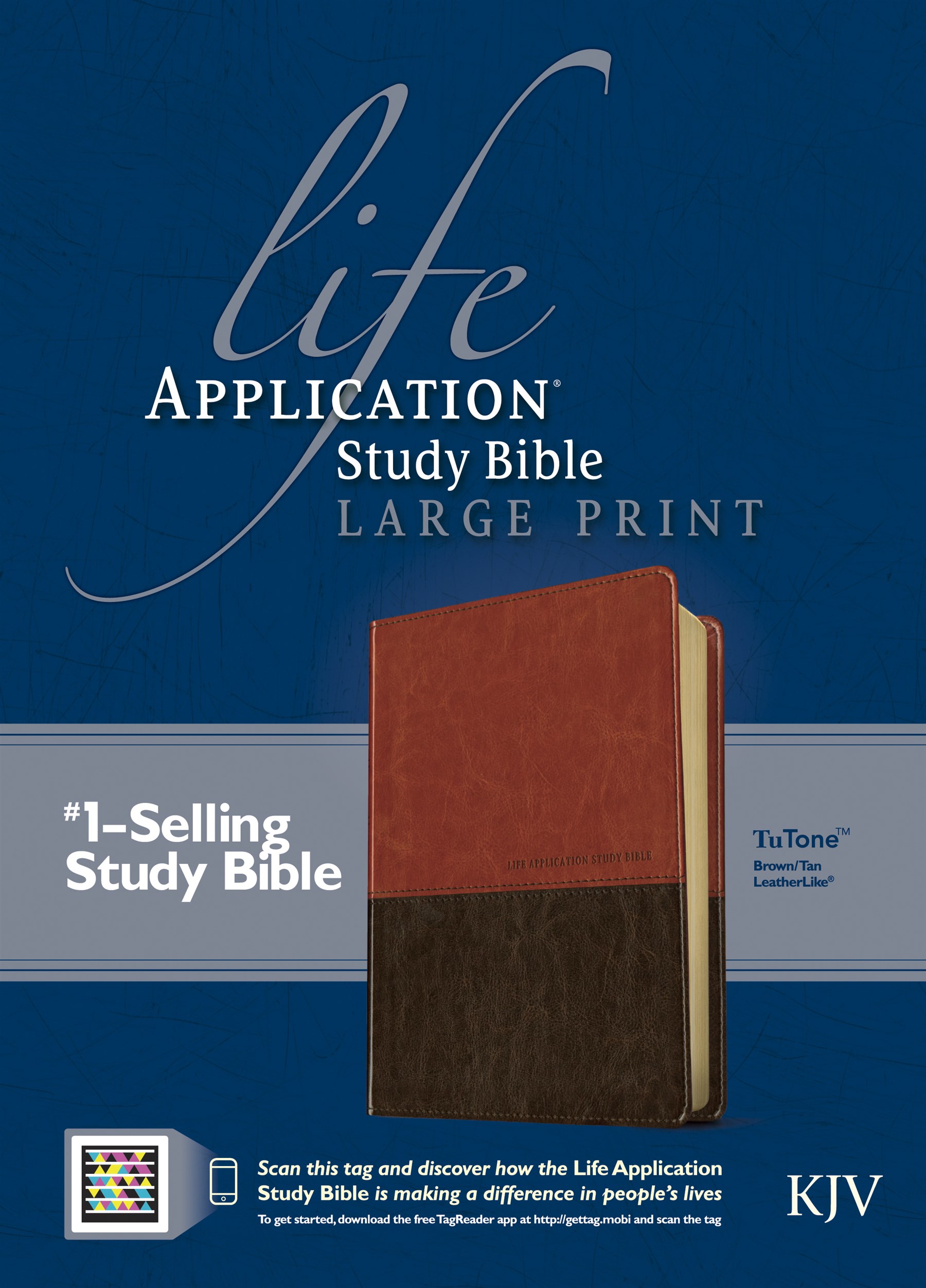 KJV Life Application Study Bible, Second Edition, Large Print, TuTone (Red Letter, LeatherLike, Brown/Tan, Indexed)