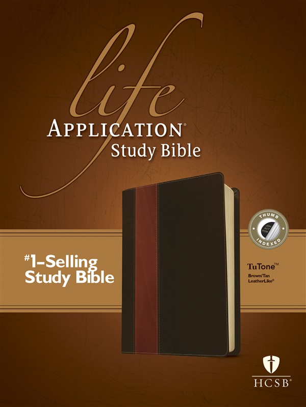 HCSB Life Application Study Bible, Second Edition, TuTone (Red Letter, LeatherLike, Brown/Tan, Indexed)