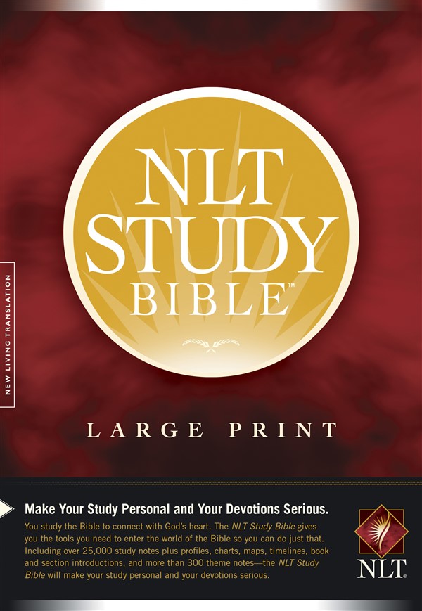 NLT Study Bible Large Print (Red Letter, Hardcover)