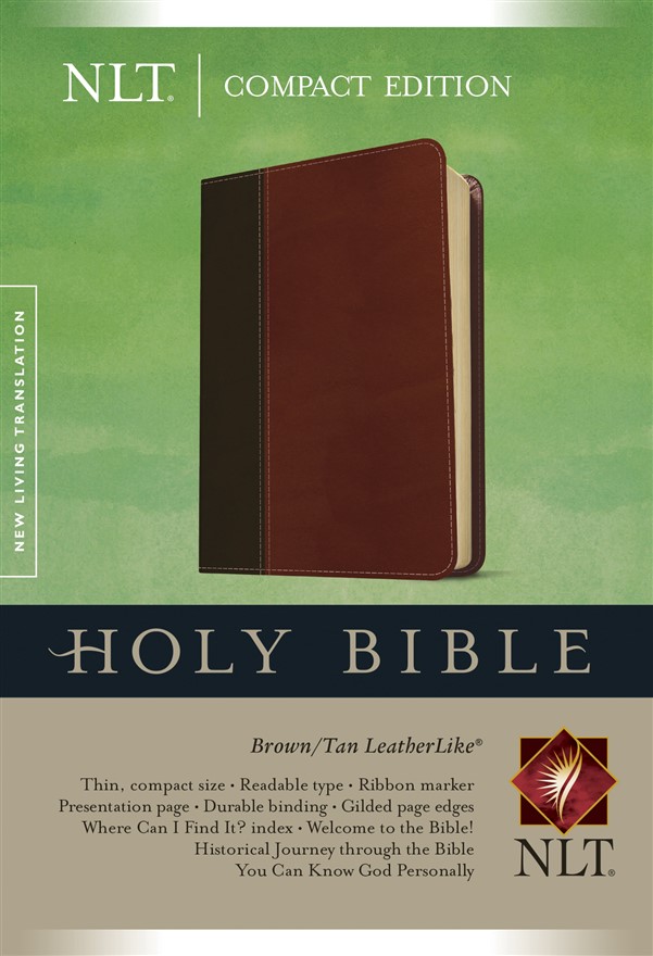 Compact Edition Bible NLT, TuTone (LeatherLike, Brown/Tan)