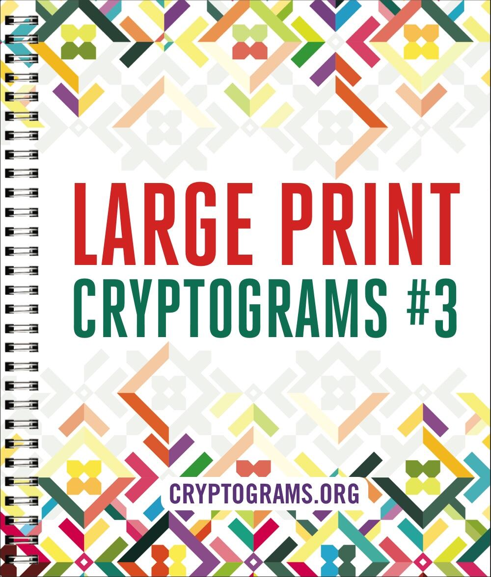 Large Print Cryptograms #3