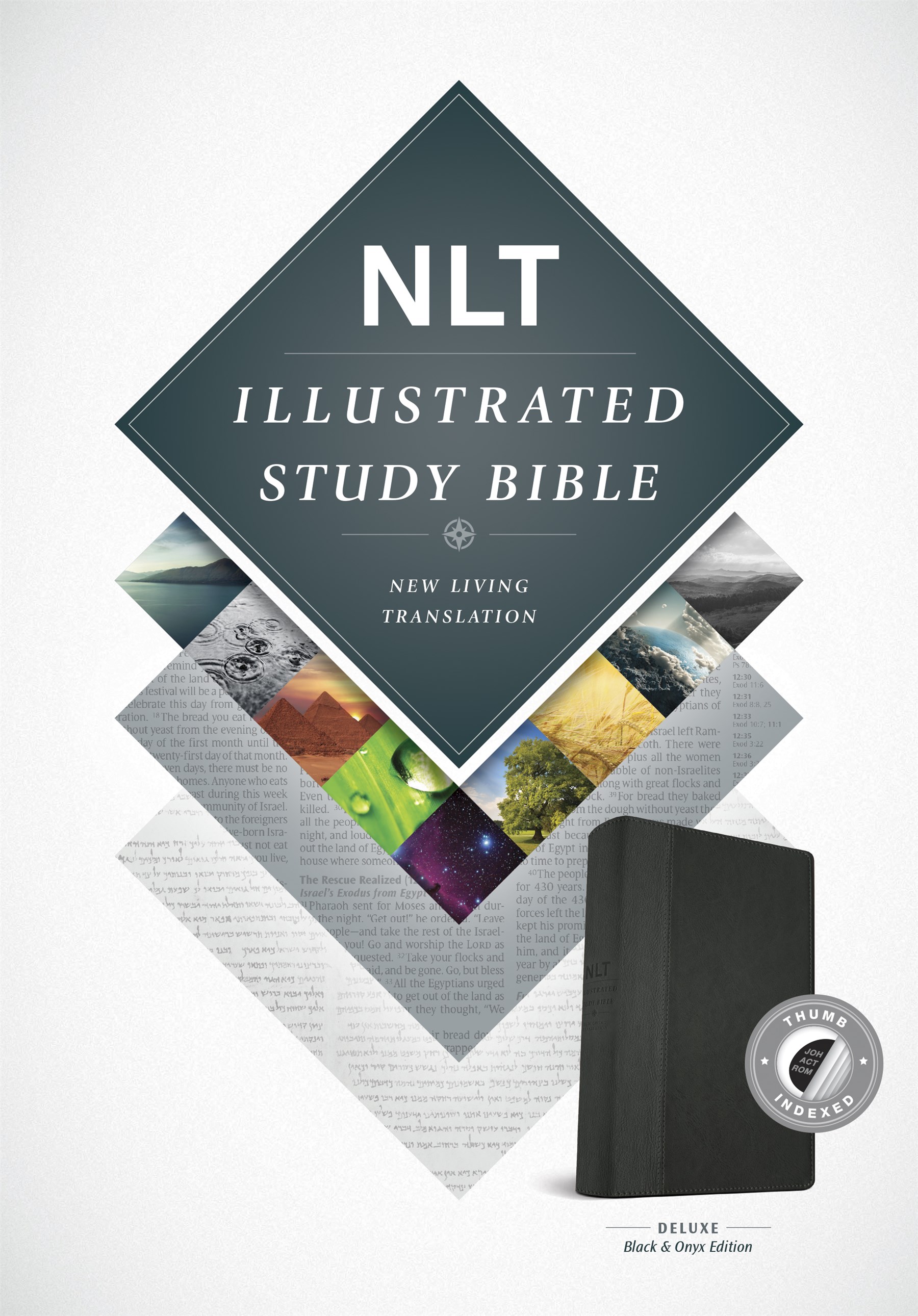 Illustrated Study Bible NLT, TuTone (LeatherLike, Black/Onyx, Indexed)