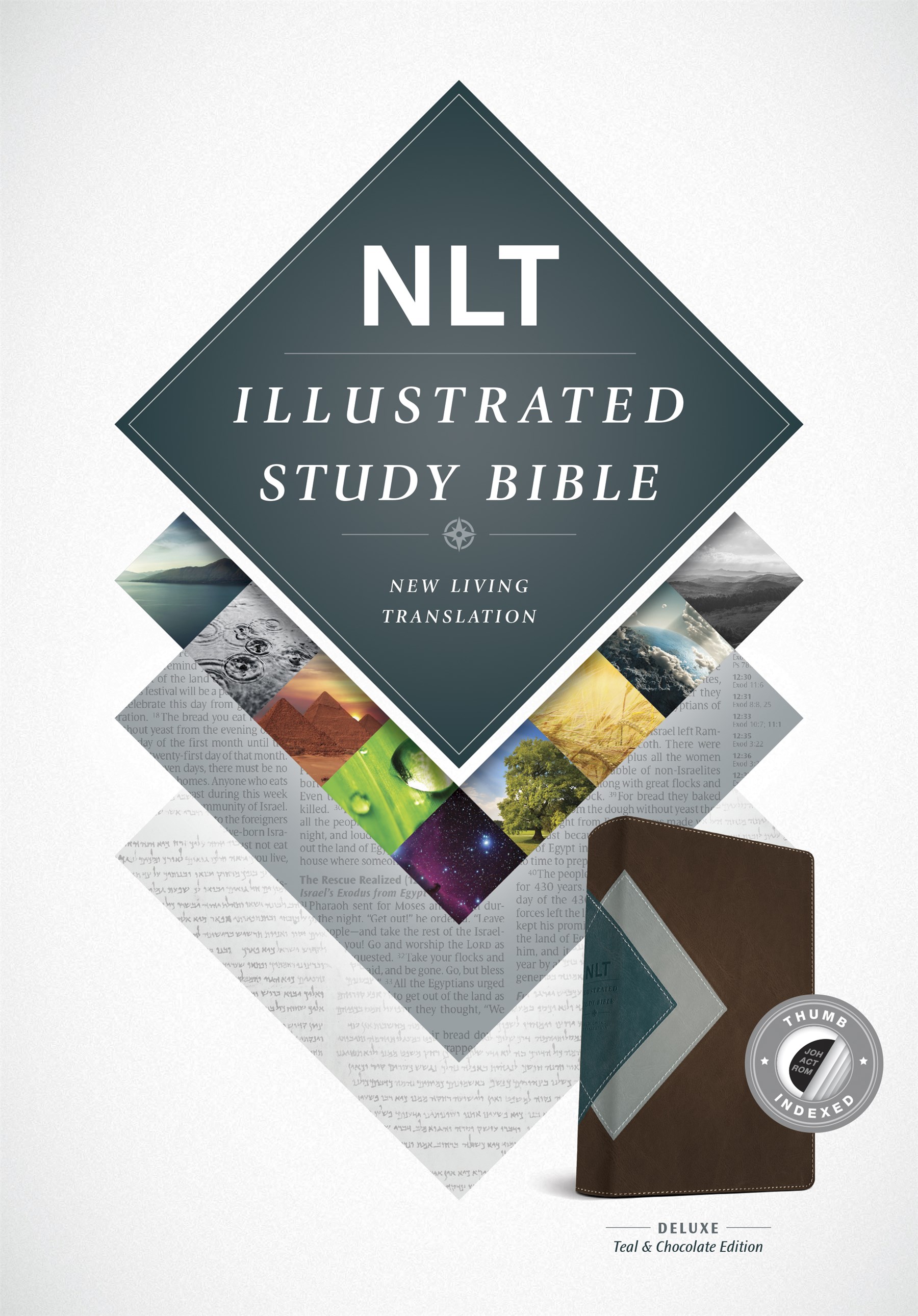 Illustrated Study Bible NLT, TuTone (LeatherLike, Teal/Chocolate, Indexed)