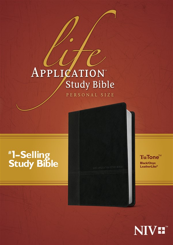 NIV Life Application Study Bible, Second Edition, Personal Size, TuTone (LeatherLike, Black/Onyx)