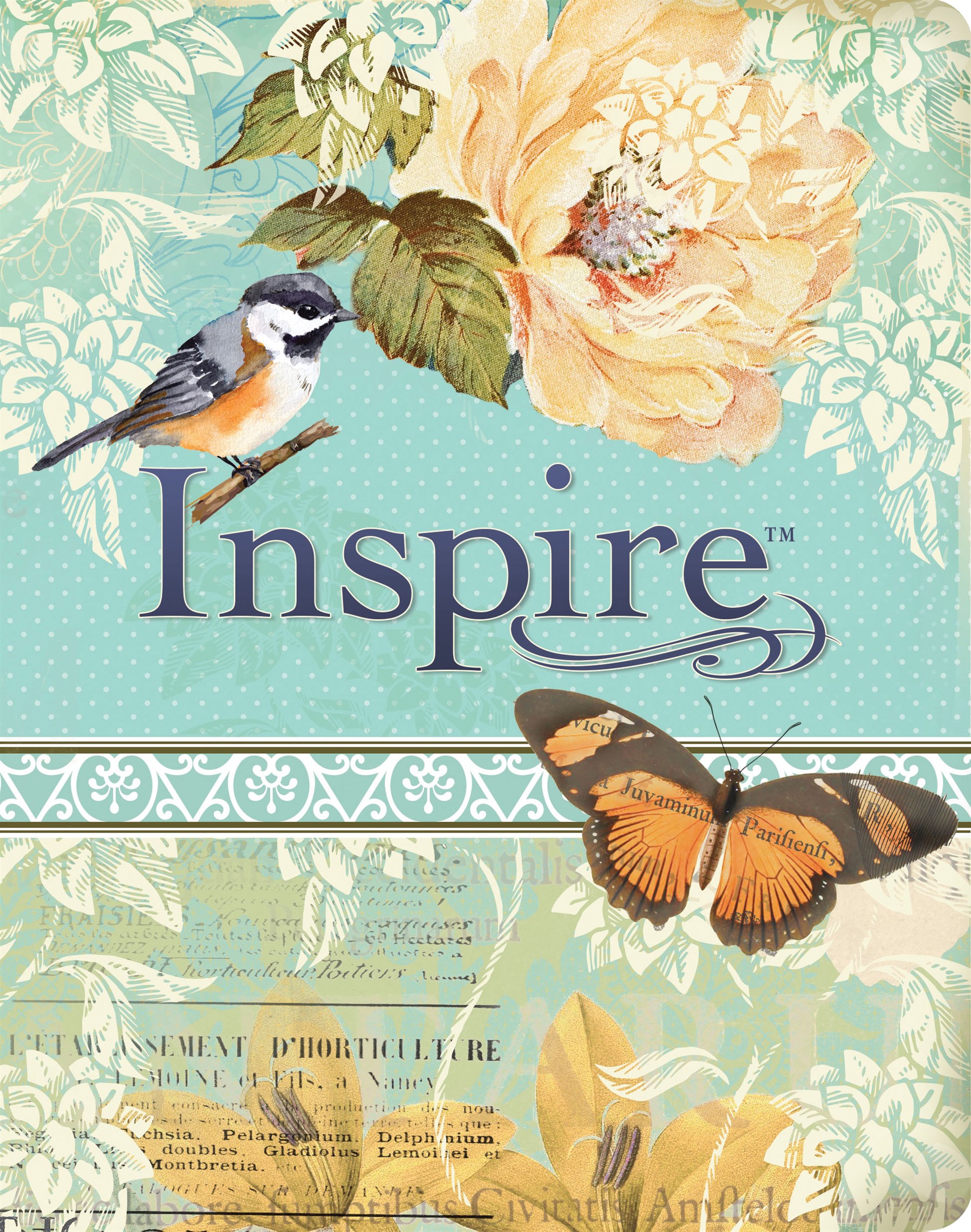 Inspire Bible NLT (LeatherLike, Vintage Blue/Cream)