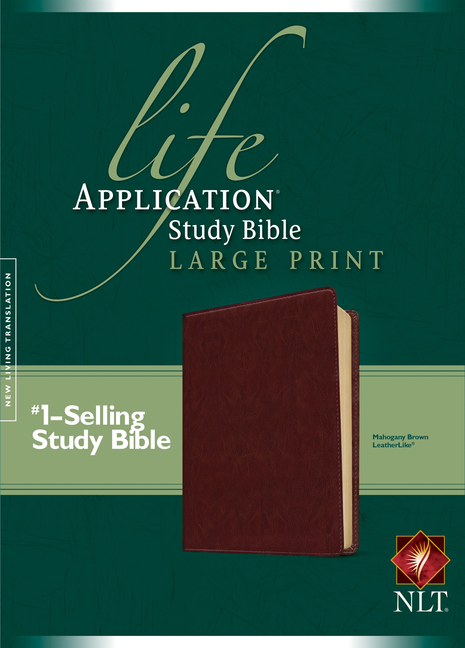 NLT Life Application Study Bible, Second Edition, Large Print (Red Letter, LeatherLike, Brown)