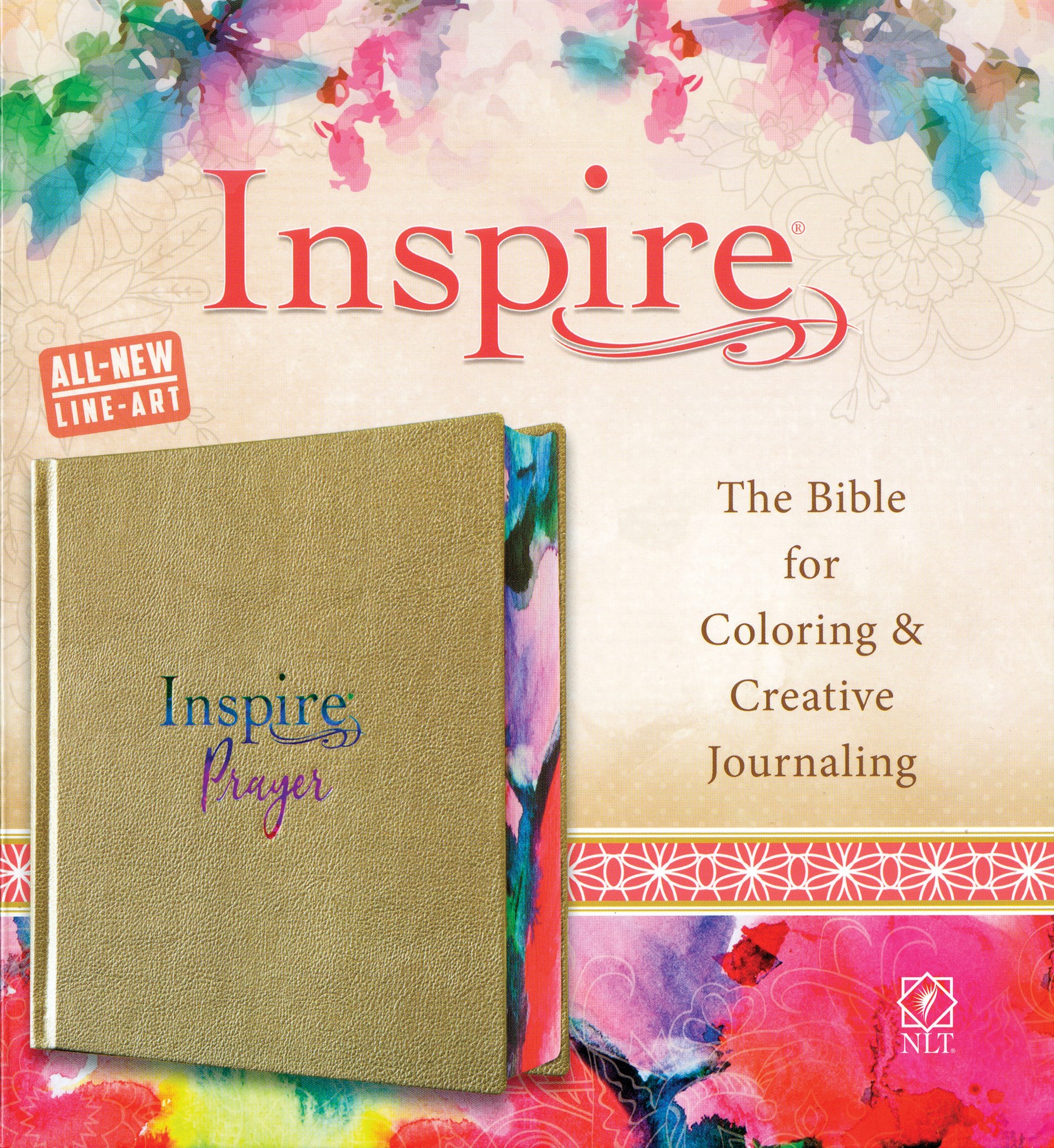 Inspire PRAYER Bible NLT (Hardcover LeatherLike, Metallic Champagne Gold)