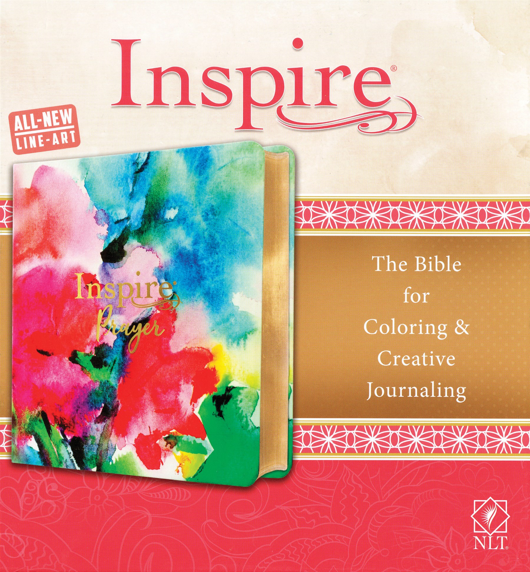 Inspire PRAYER Bible NLT (LeatherLike, Joyful Colors with Gold Foil Accents)