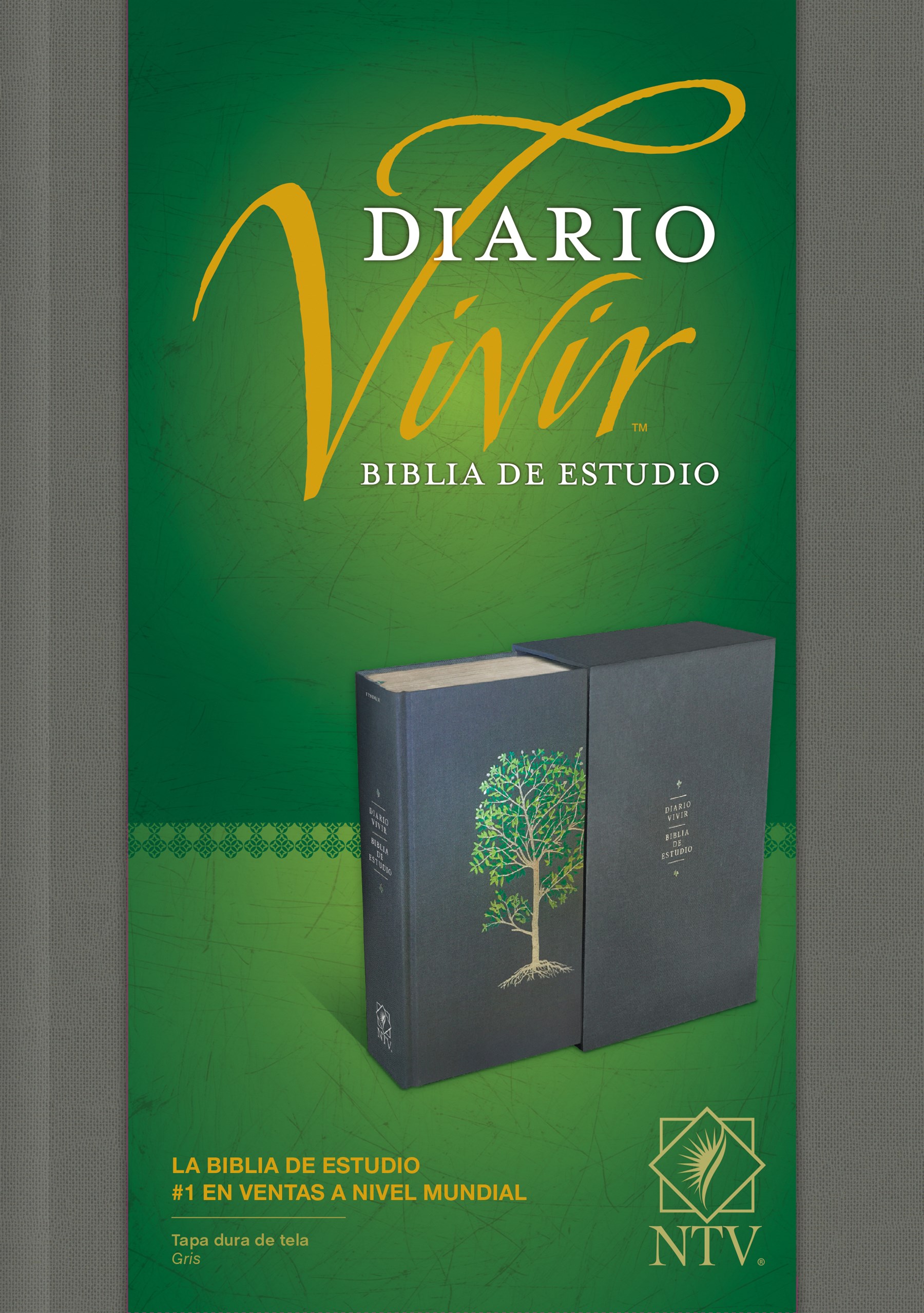 Biblia de estudio del diario vivir NTV (Letra Roja, Tapa dura de tela, Gris)