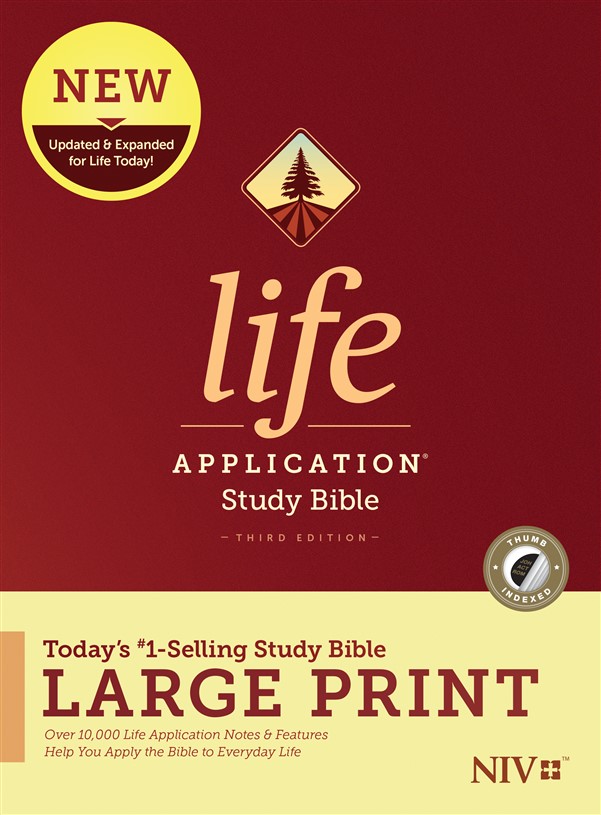 NIV Life Application Study Bible, Third Edition, Large Print (Hardcover, Indexed)
