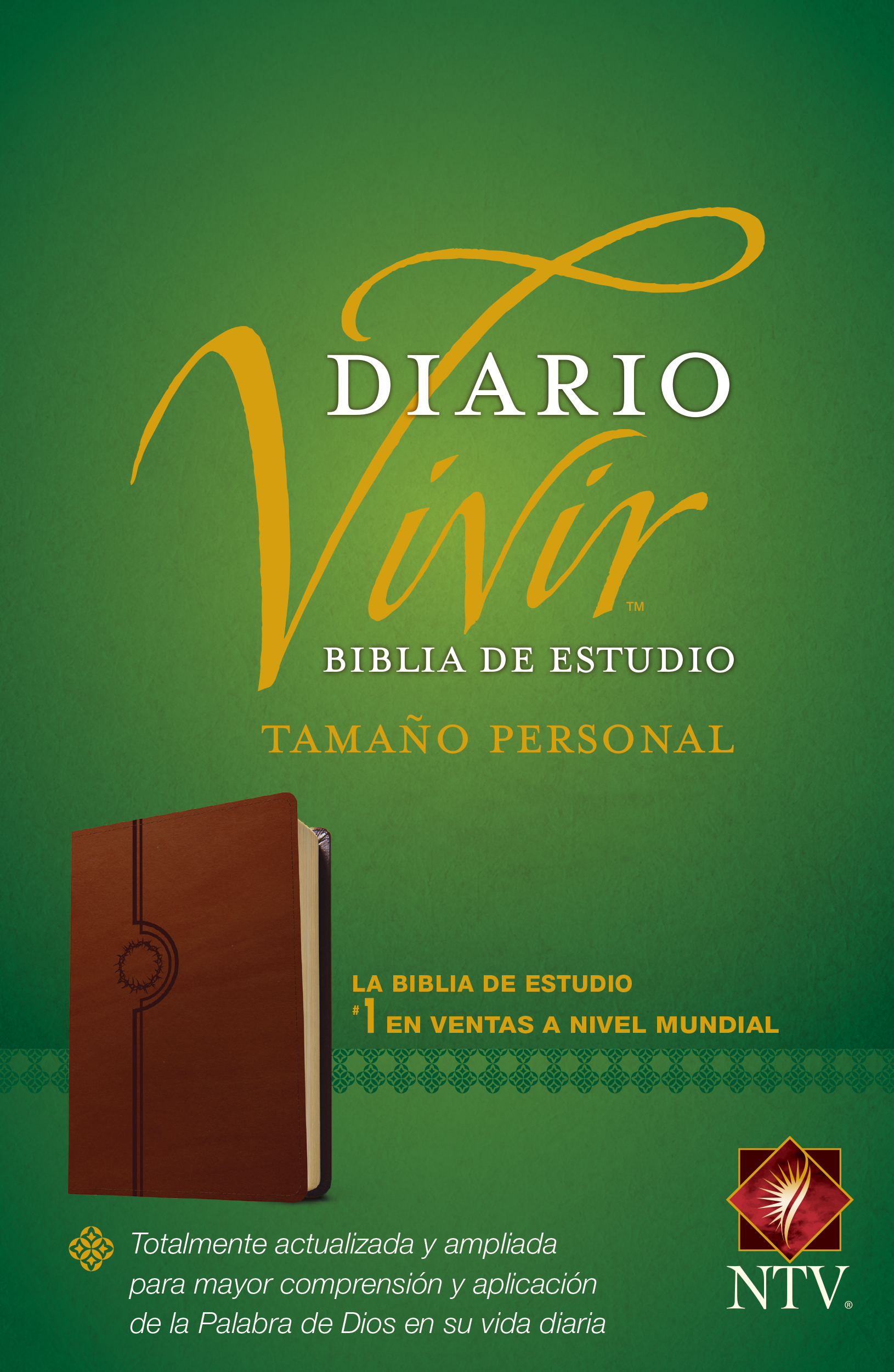 Biblia de estudio del diario vivir NTV, tamaño personal (Letra Roja, SentiPiel, Café claro)