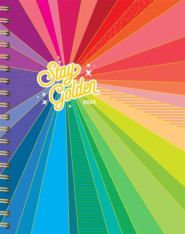 Stay Golden 17-Month Large Planner with 1000+ Stickers 2019-2020