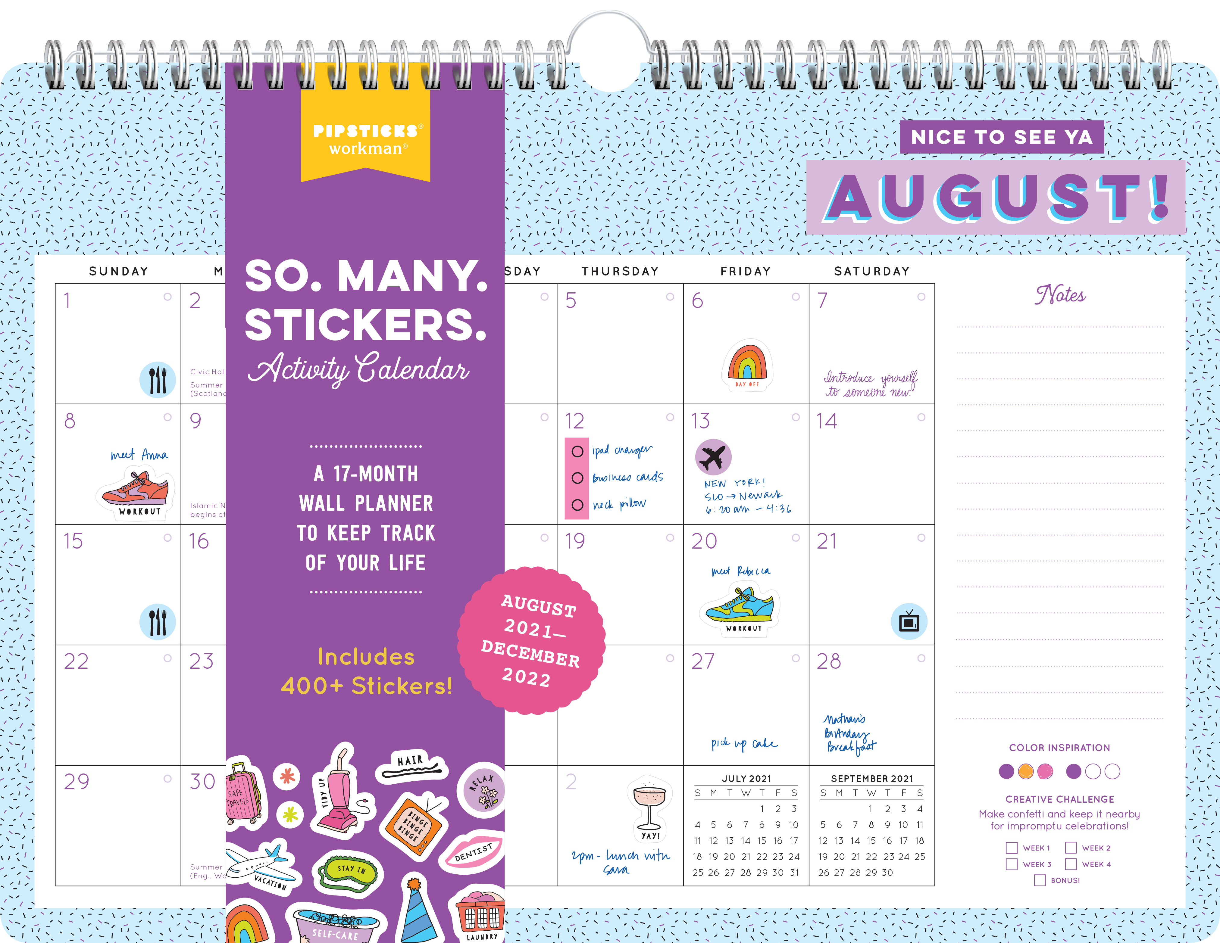 So. Many. Stickers. Activity Calendar 2021-2022
