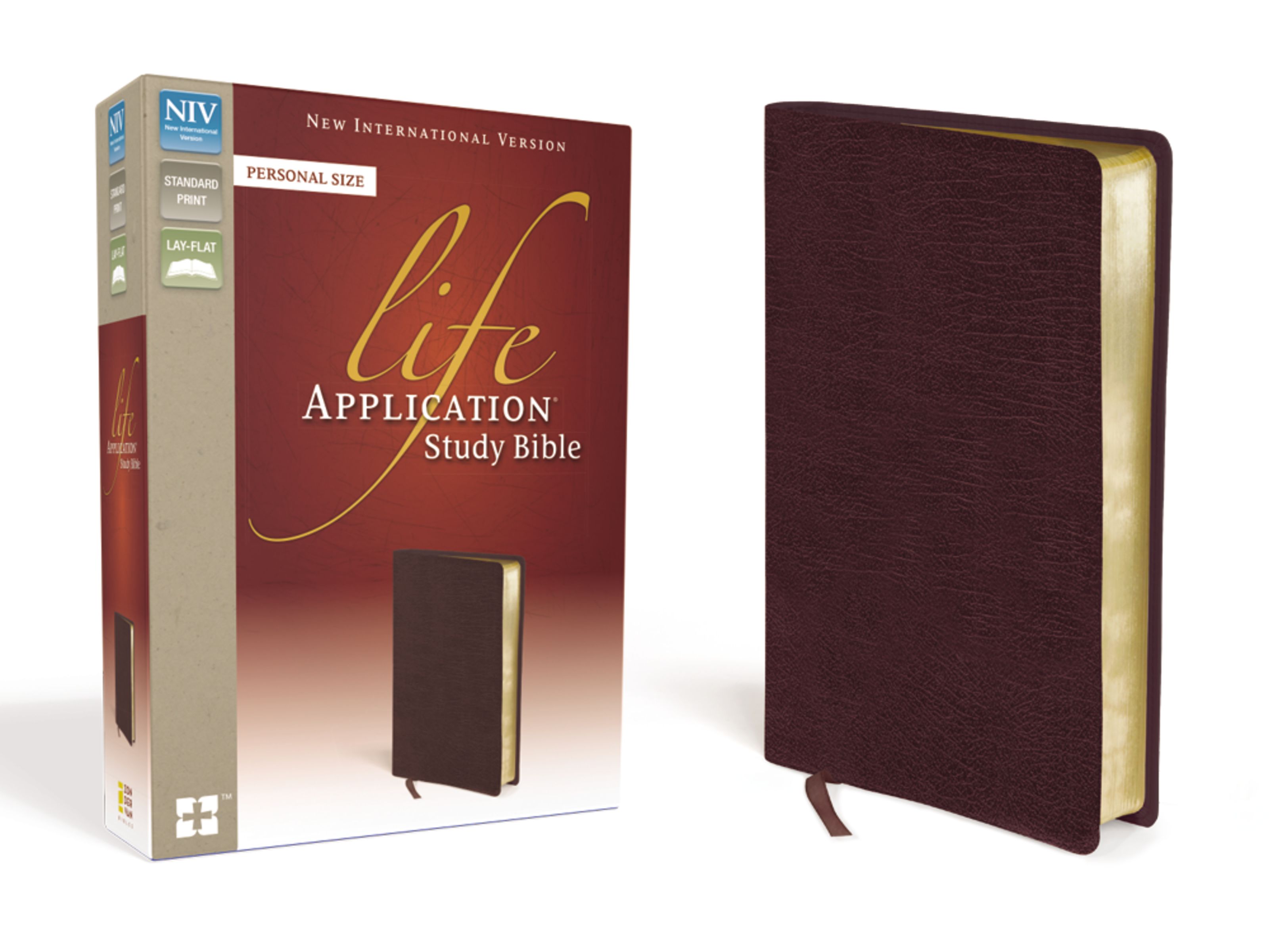 NIV, Life Application Study Bible, Second Edition, Personal Size, Bonded Leather, Burgundy, Red Letter Edition