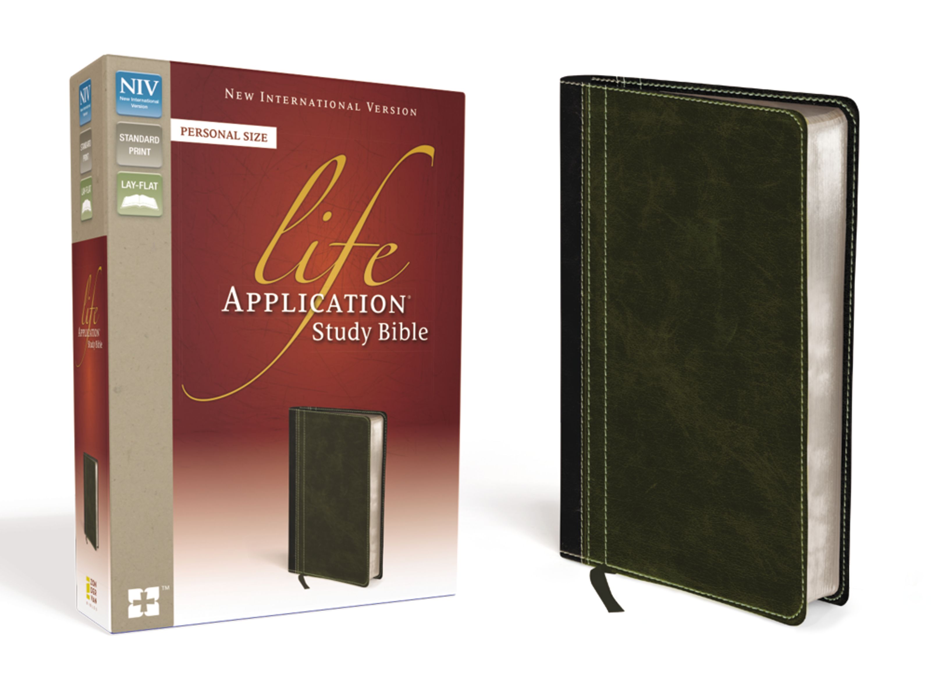 NIV, Life Application Study Bible, Second Edition, Personal Size, Leathersoft, Brown/Green