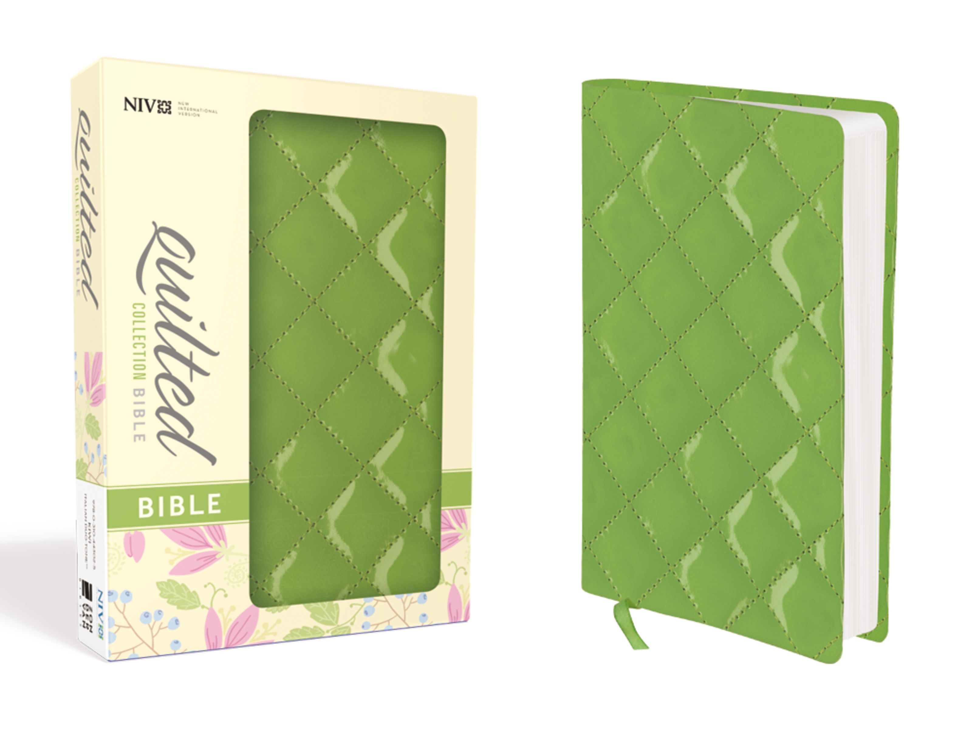 NIV, Quilted Collection Bible, Compact, Imitation Leather, Green
