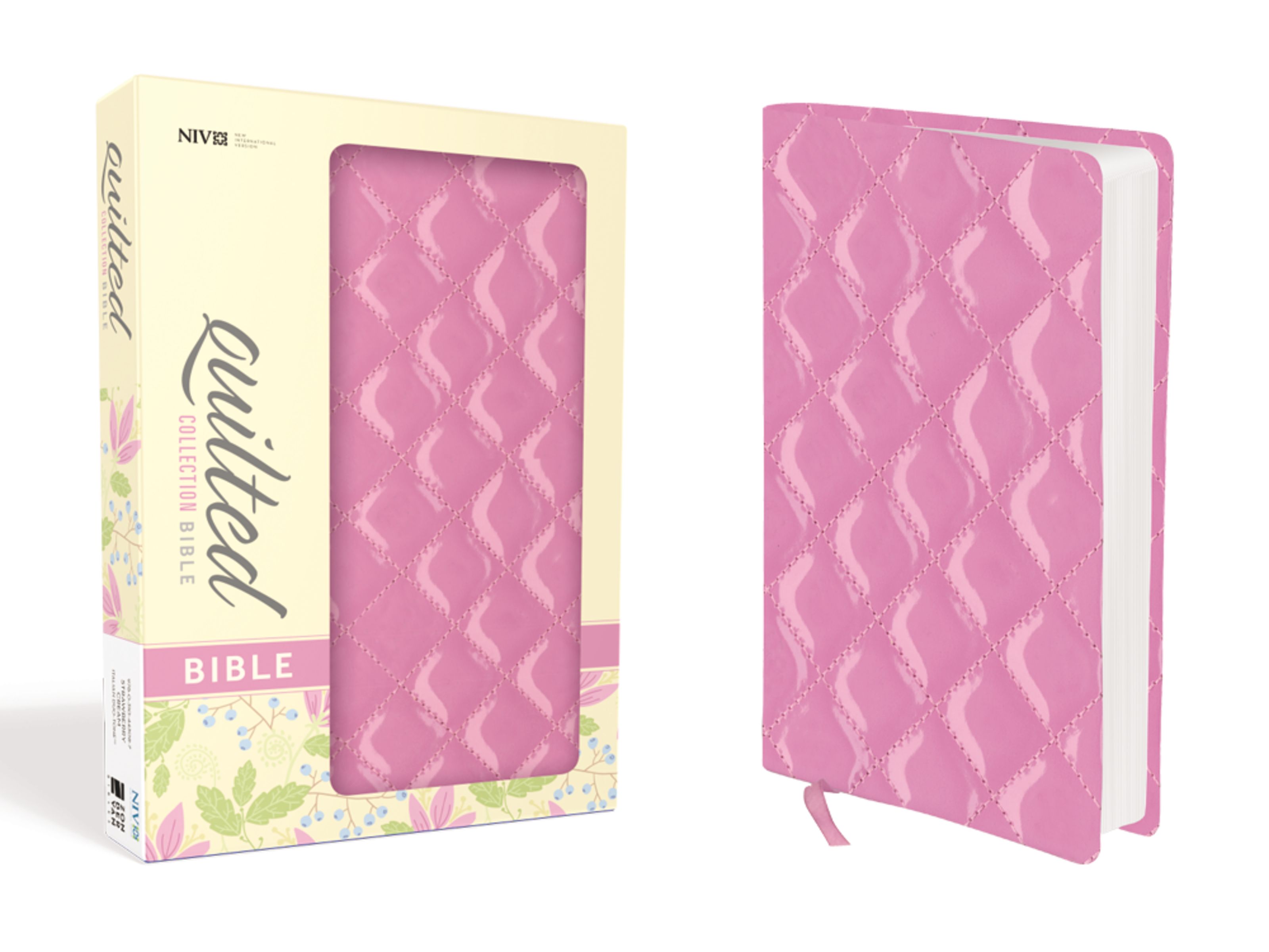 NIV, Quilted Collection Bible, Imitation Leather, Pink, Red Letter Edition