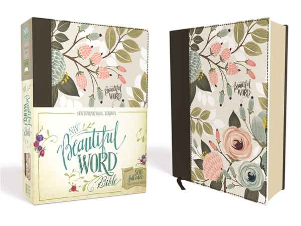 NIV, Beautiful Word Bible, Cloth over Board, Multi-color Floral