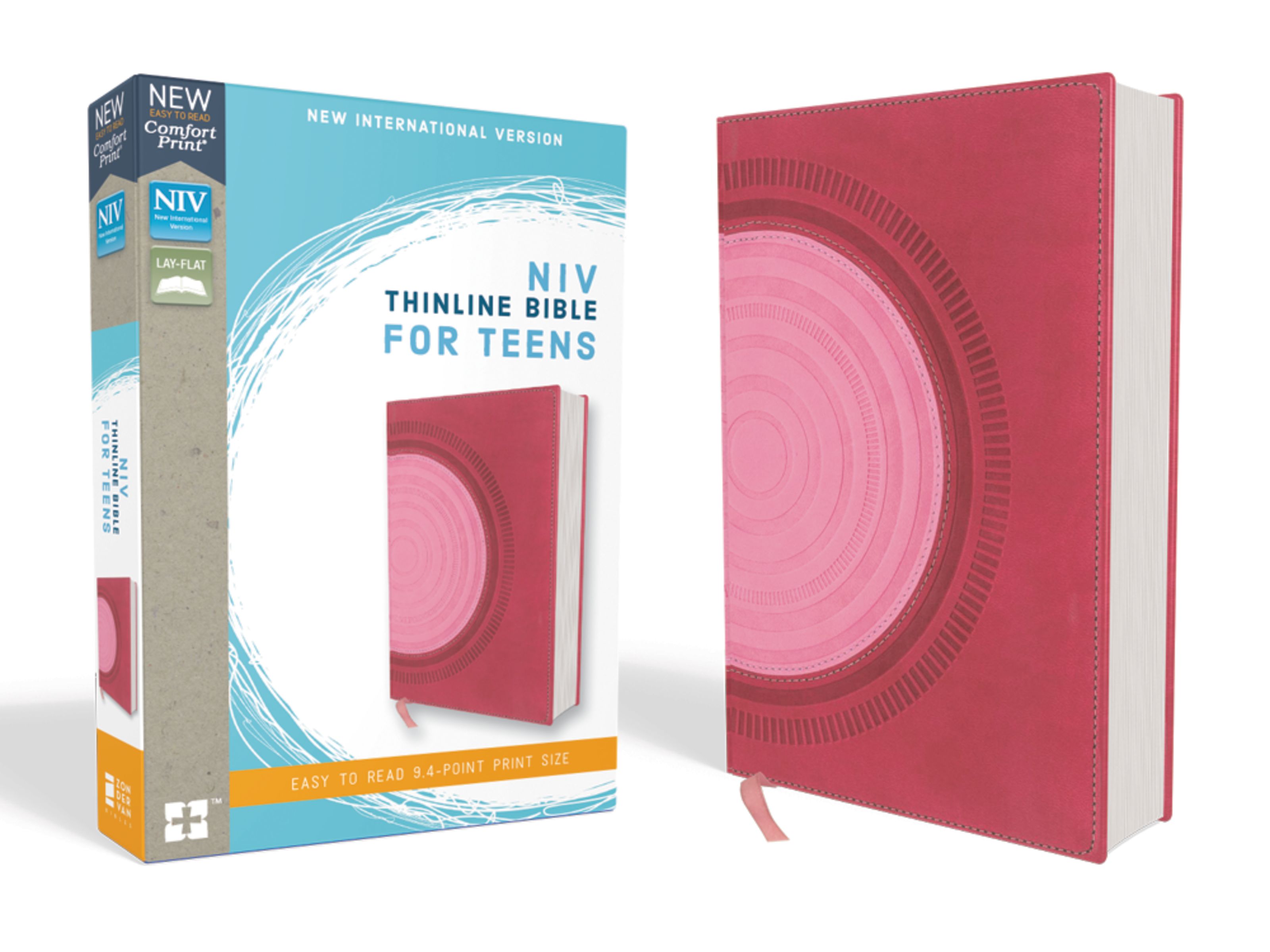 NIV, Thinline Bible for Teens, Leathersoft, Pink, Red Letter Edition, Comfort Print