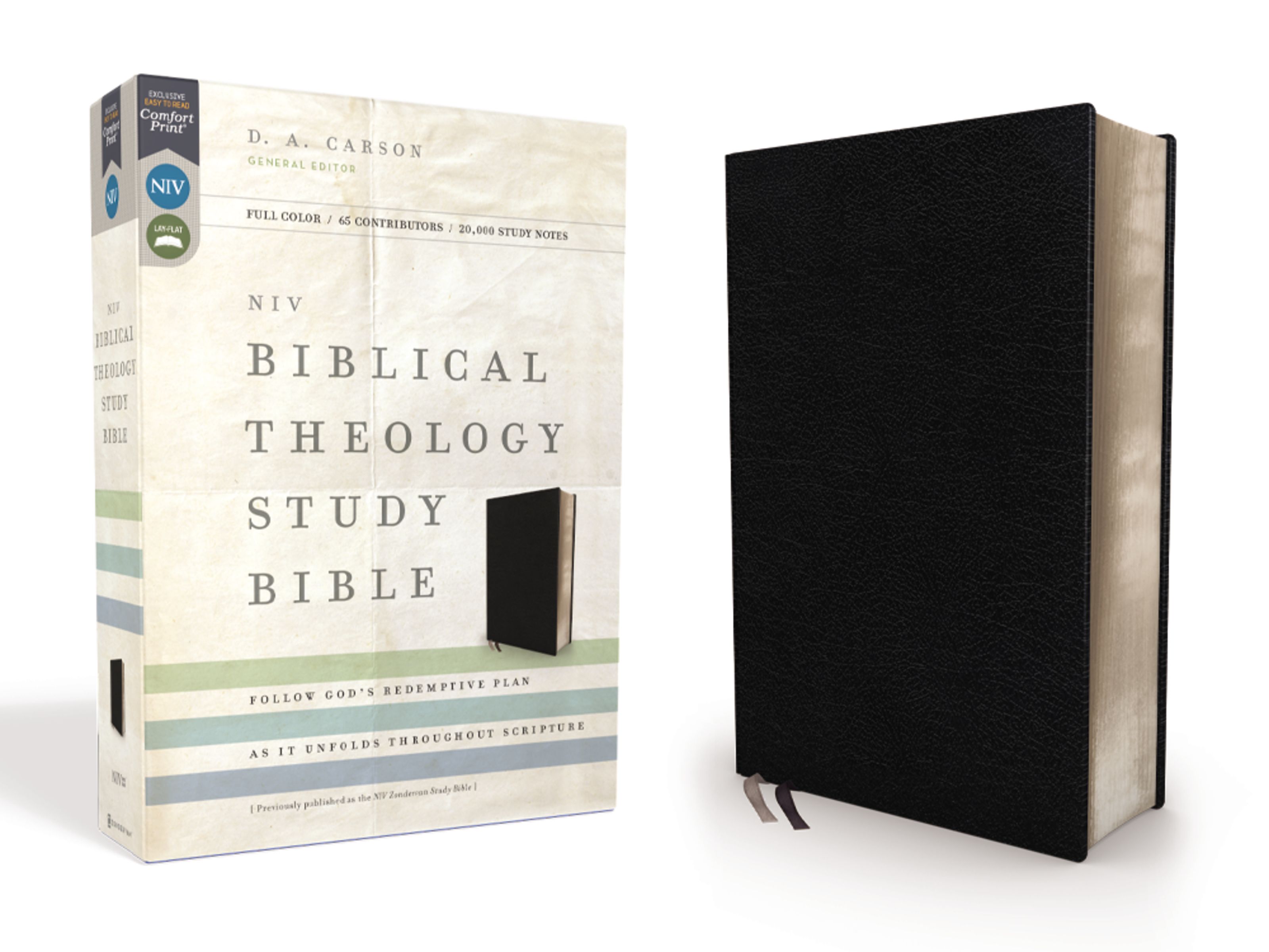 NIV, Biblical Theology Study Bible, Bonded Leather, Black, Thumb Indexed, Comfort Print