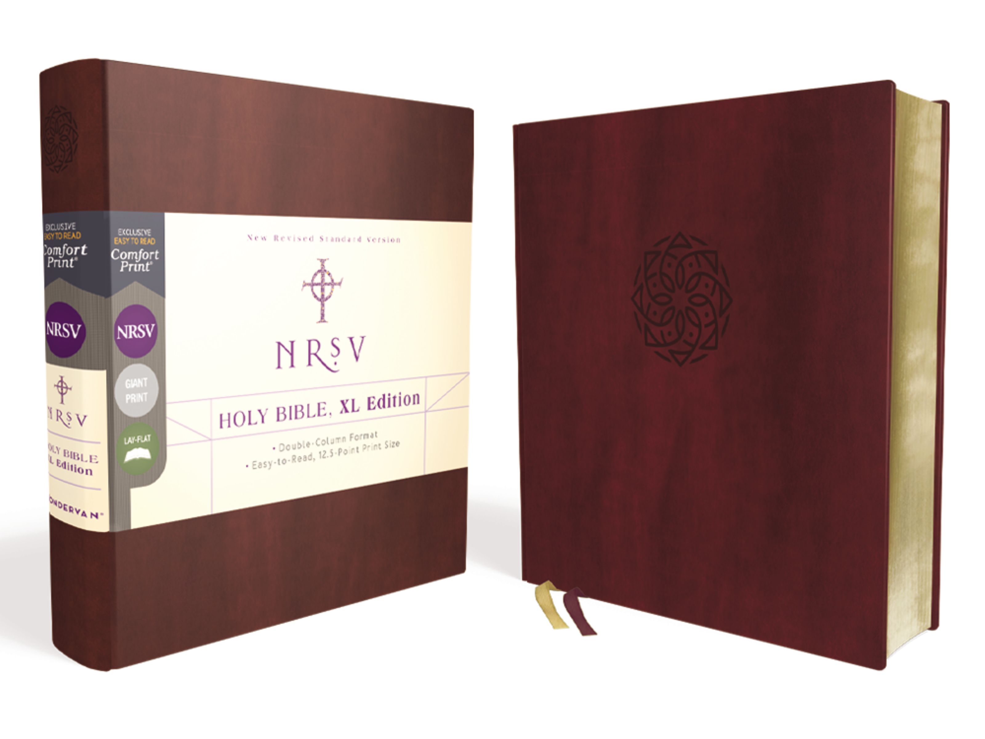 NRSV, Holy Bible, XL Edition, Leathersoft, Burgundy, Comfort Print