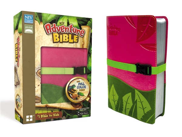 NIV, Adventure Bible, Leathersoft, Pink/Green, Full Color