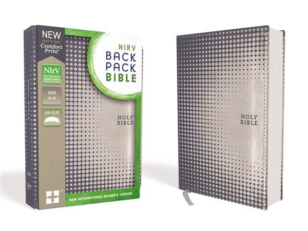 NIrV, Backpack Bible, Leathersoft, Blue/Silver